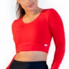 Calao: Fitness Crop Top - Red