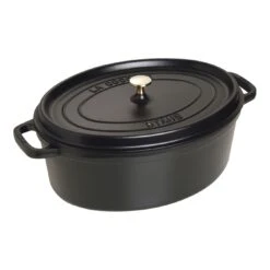 Staub Cocotte 37 Cm, Oval, Schwarz, Gusseisen