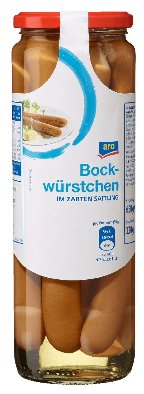 Aro Bockwurst Im Saitling 10 X 90 G (ca. 900 G) – Bild 2