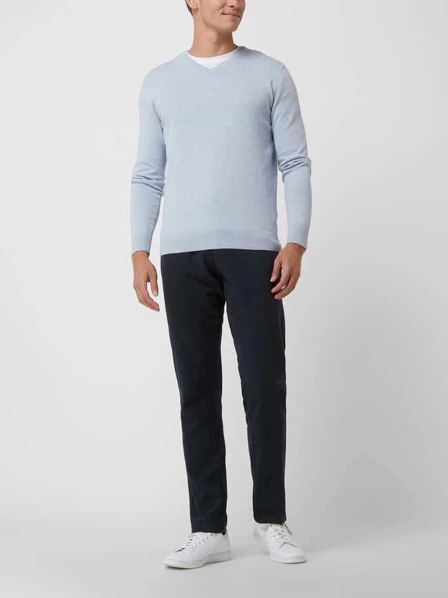 MCNEAL Regular Fit Hose Aus Leinenmischung - Marineblau