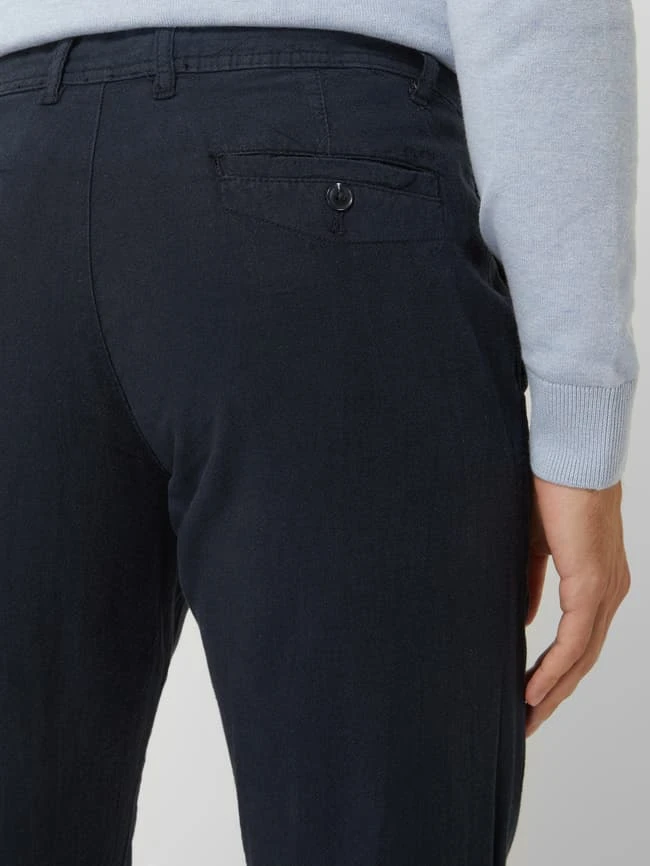 MCNEAL Regular Fit Hose Aus Leinenmischung - Marineblau – Bild 3