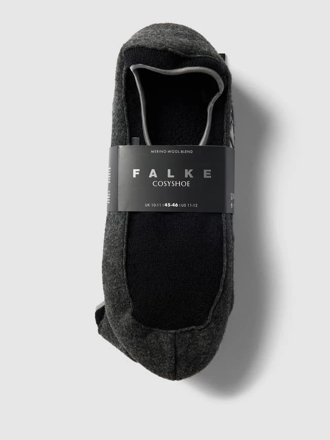 Falke Hausschuhe Aus Schurwoll-Mix Mit Logo-Detail Modell 'COSYSHOE' - Schwarz – Bild 3