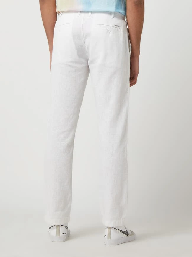 MCNEAL Regular Fit Hose Aus Leinenmischung - Weiß – Bild 5