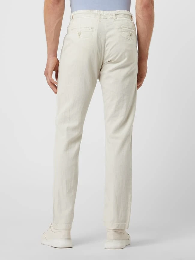 MCNEAL Regular Fit Hose Aus Leinenmischung - Kitt – Bild 5