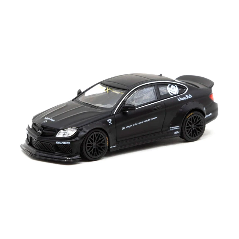KJ Miniatures KJ64001BK Mercedes Benz C63 Coupe LBWK Matt Schwarz Maßstab 1:64 Modellauto KJ Miniatu