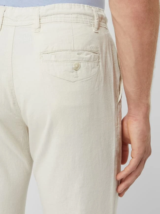 MCNEAL Regular Fit Hose Aus Leinenmischung - Kitt – Bild 3