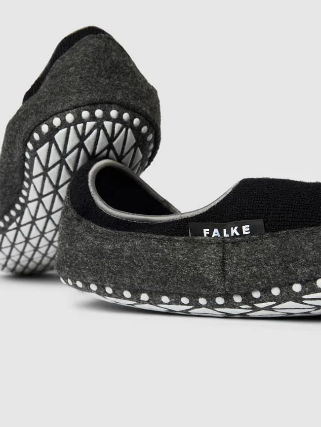 Falke Hausschuhe Aus Schurwoll-Mix Mit Logo-Detail Modell 'COSYSHOE' - Schwarz – Bild 2