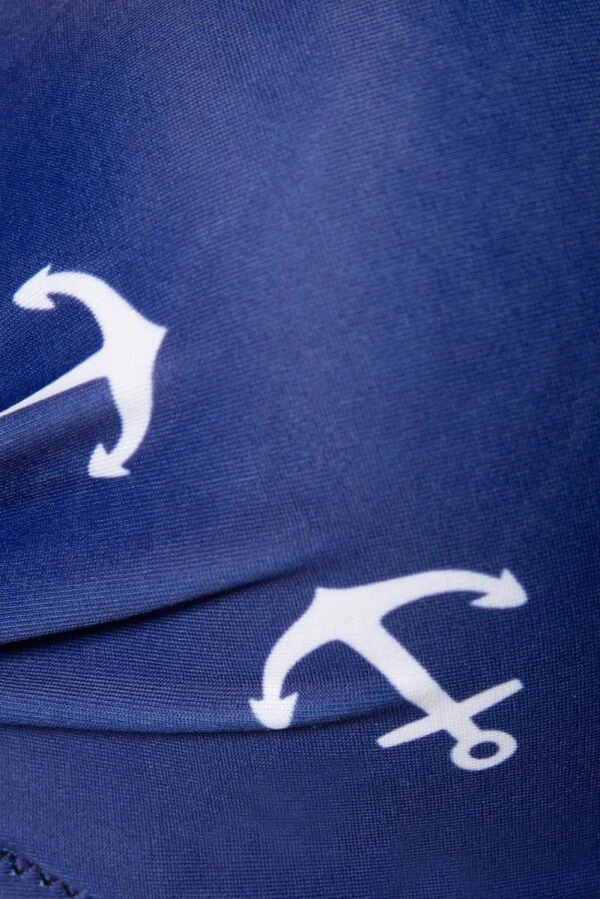 Belsira Vintage Bikini-Oberteil Blau Mit Ankern – Bild 3