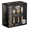 Glamour - 120stck Elegante Rose Gold Besteckset