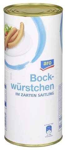 Aro Bockwurst Im Saitling 10 X 90 G (ca. 900 G)