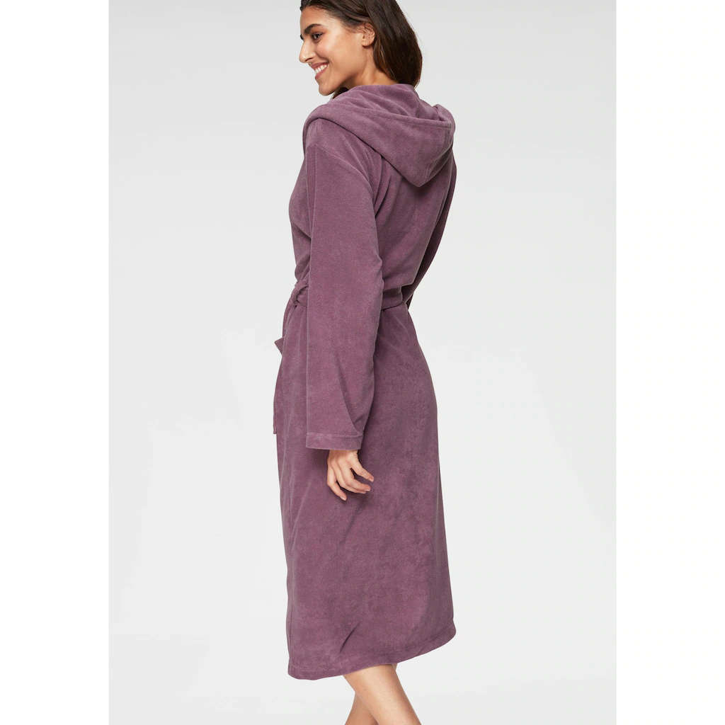 My Home Damenbademantel »Jule«, (1 St.), Einfarbiger Leichtfrottier-Bademantel, Hoher Baumwollanteil – Bild 2