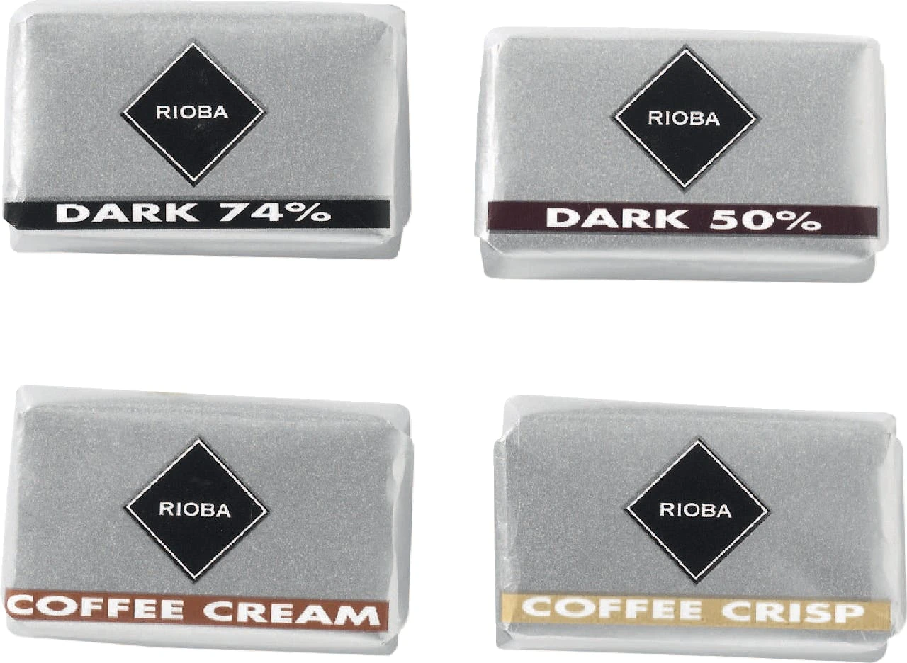 RIOBA Schokolade Swiss Coffee Naps Mischung 200 Portionen X 5 G (1 Kg) – Bild 6