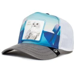 Goorin Bros. Snowy Owl Ice Cold Geometric Iceberg The Farm Blue And Grey Trucker Hat