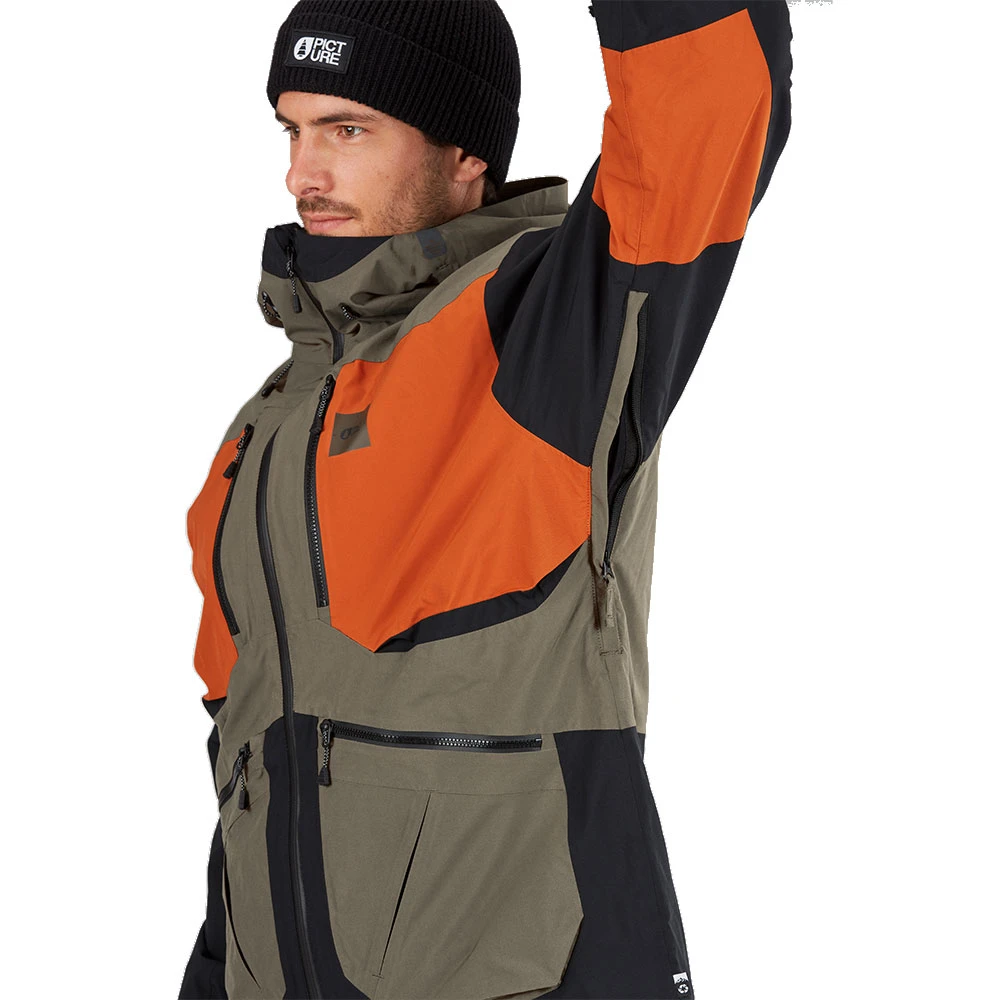 Picture Naikoon Skijacke Dark Army Green Herren – Bild 4