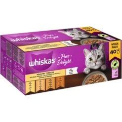 Whiskas Pure Delight Multipack Geflügel Ragout In Gelee 40x85g